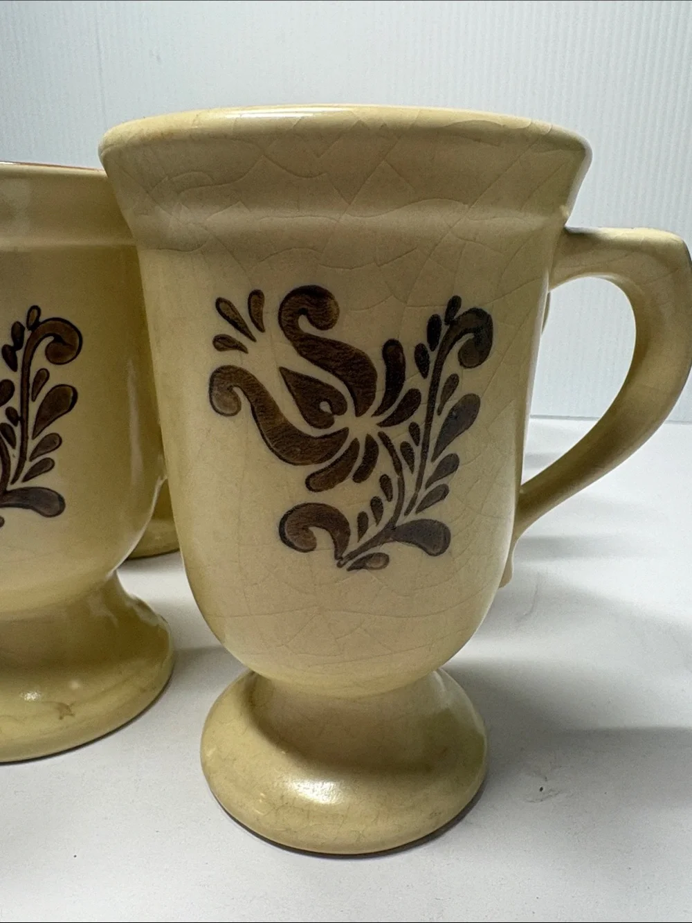 Pfaltzgraff Village Collection Grandmug Pedestal Mugs Set of 9